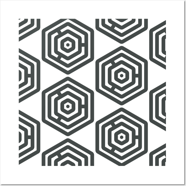 Hexagon pattern Wall Art by Nataliia1112